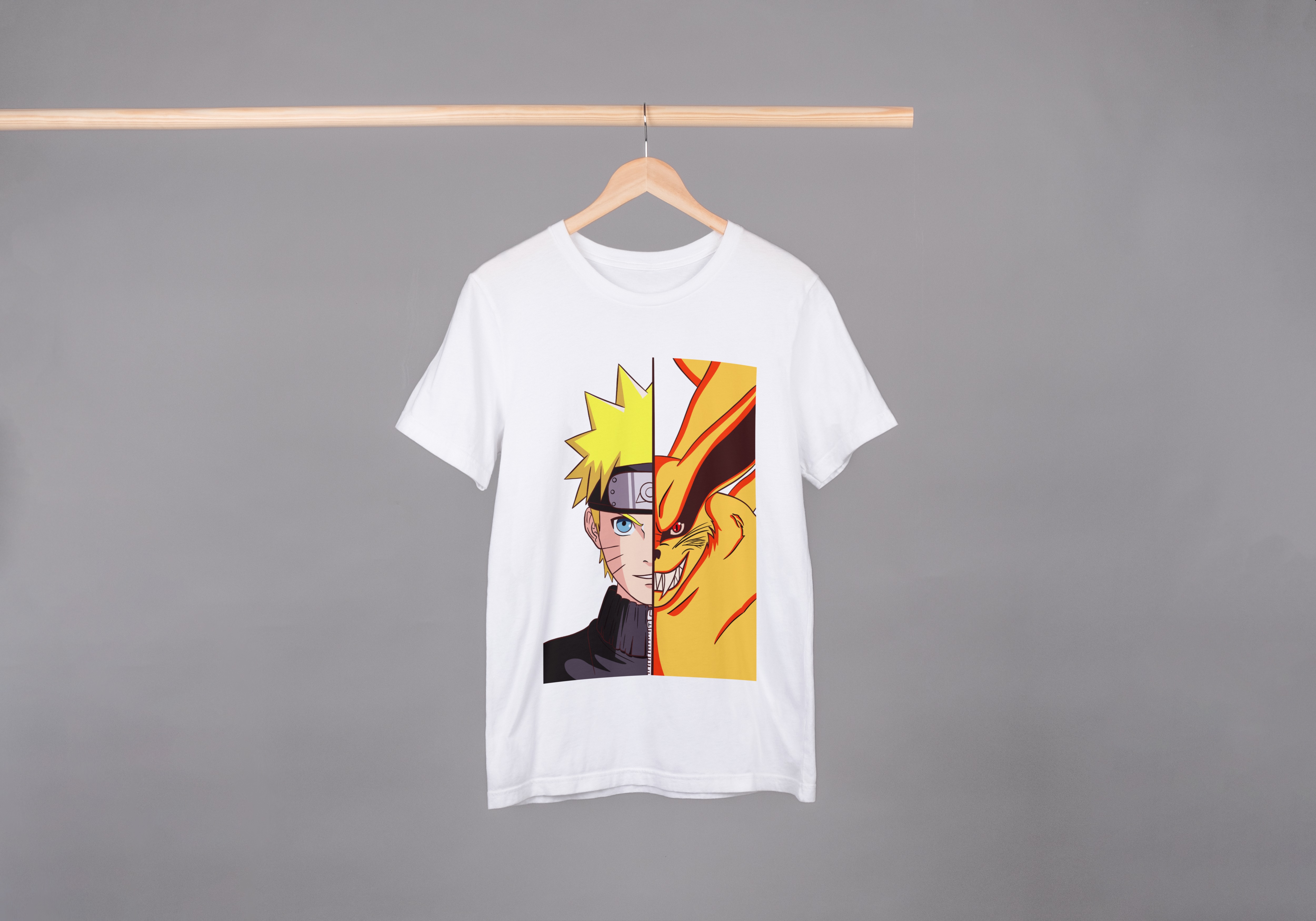 Naruto Tops - חולצה חצי נארוטו חצי קורמה - נארוטו